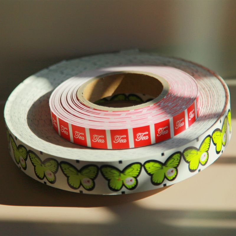 OEM Pyramid Tea Factory –  Customized Tea And Coffee Label Paper Roll – WISH